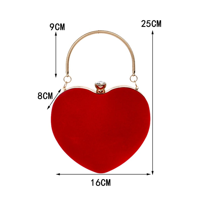 Red Heart Design Women Handbag