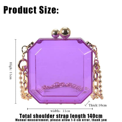 Acrylic Transparent Clutch Bag Handbag Shoulder Bags