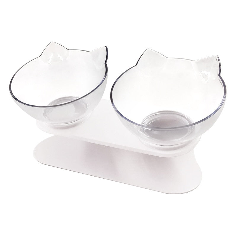 Non-slip Cat Bowls Double Pet Bowls With Raised Stand