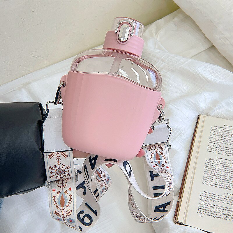 Water bottle with strap