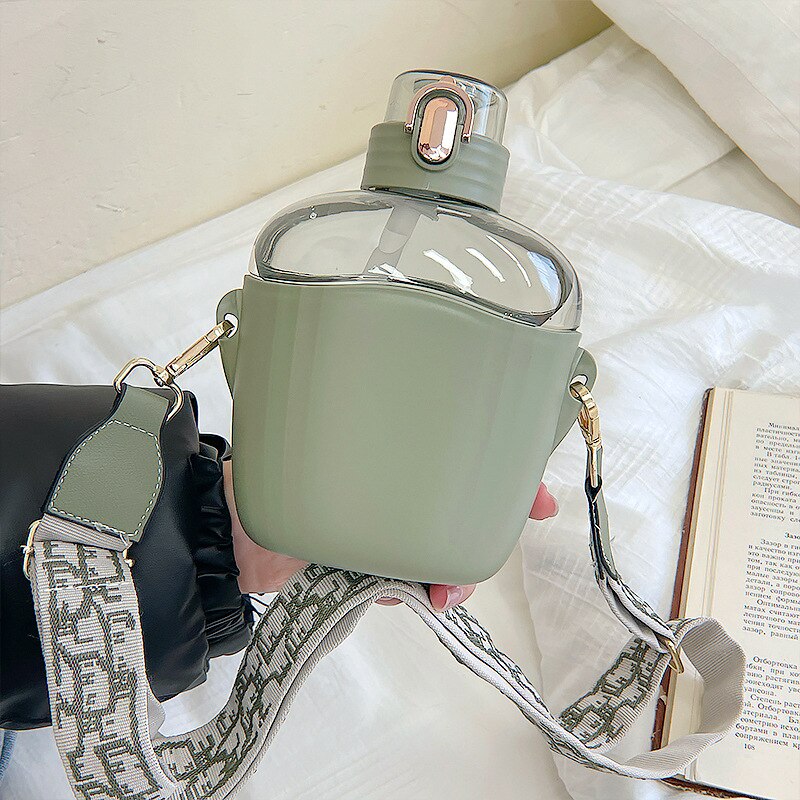 Water bottle with strap