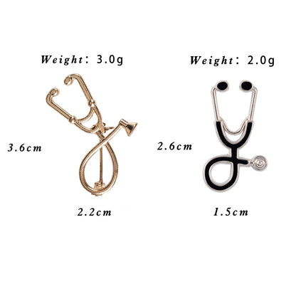 Doctor Nurse Stethoscope Brooches