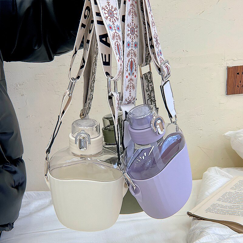 Water bottle with strap