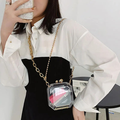 Acrylic Transparent Clutch Bag Handbag Shoulder Bags