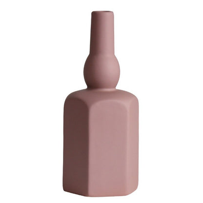 Nordic Geometric Irregular Morandi Vase Art