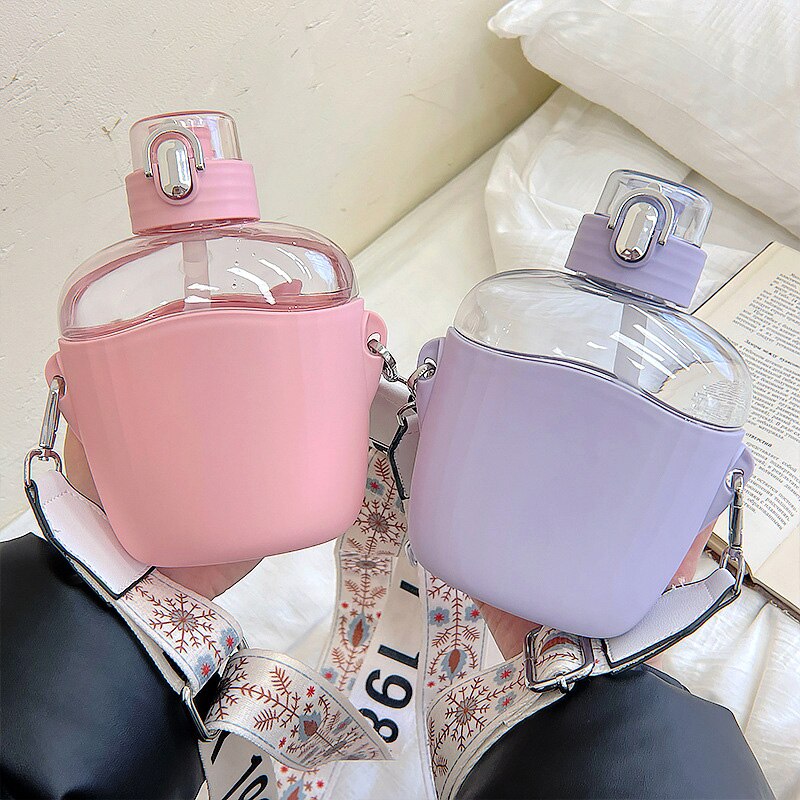 Water bottle with strap