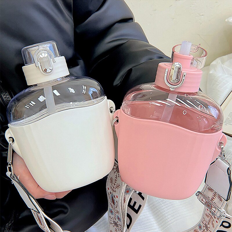 Water bottle with strap