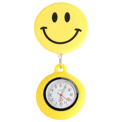 Nurse Watches Fashion Yellow Cute Smiling Clip-on