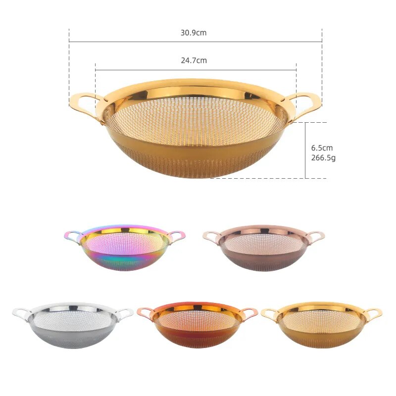 Stainless Steel Drain Basket Rice Strainers