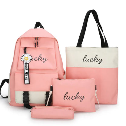 Women Laptop Backpack Canvas School Bags