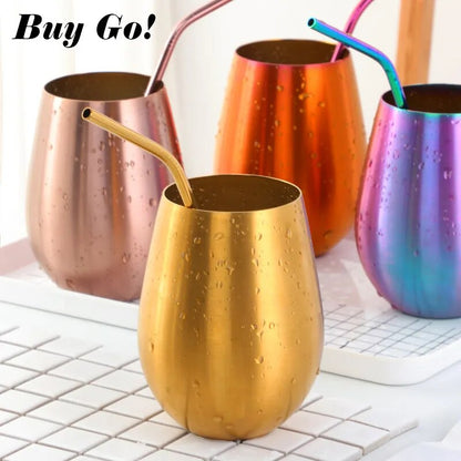 Stainless Steel Beer Wine Cup Rose Gold Beer Tumbler