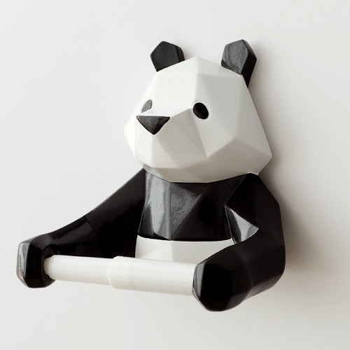 Resin Panda Figurin Roll Toilet Tissue holder