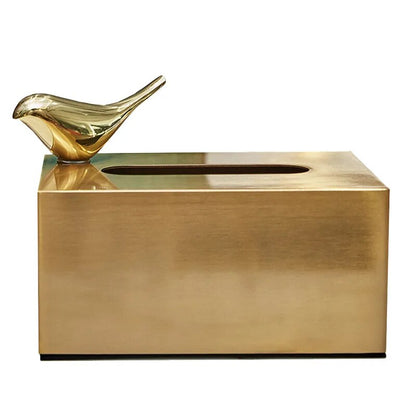 Tissue Box Golden Creative Geometric Square