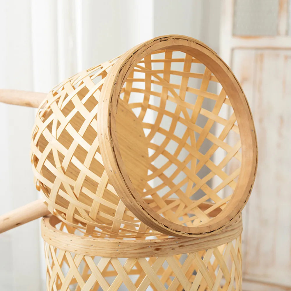 Bamboo Woven Flower Pot with Stand