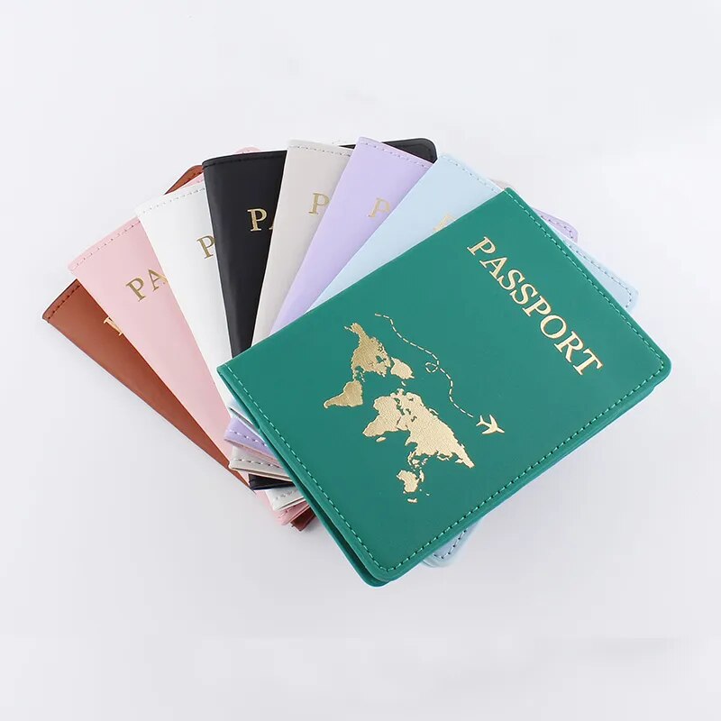 Simple Fashion Passport Cover World Map