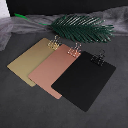 Metal Clipboard Writing Pad File Folders