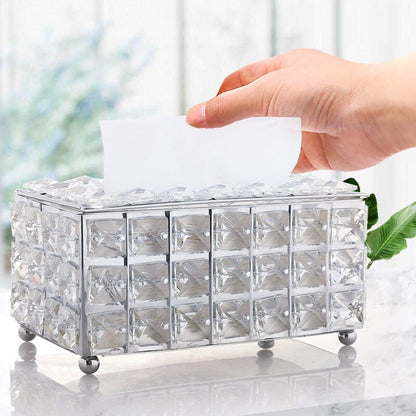 Crystal Facial Tissue Box Holder