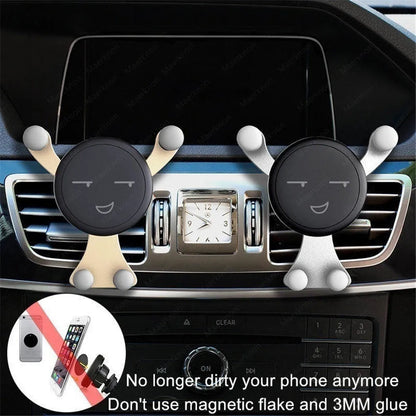 Cute face Car Phone Holder Air Vent Clip Smartphone