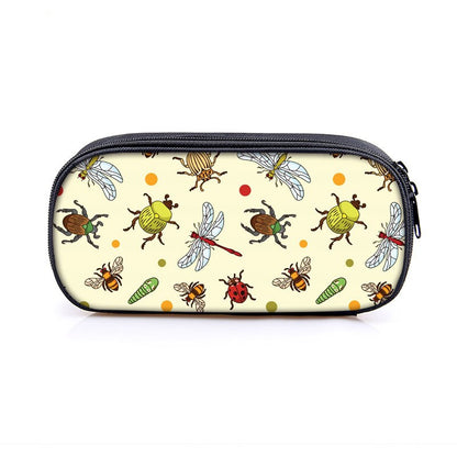 Cute Insects Print Cosmetic Case