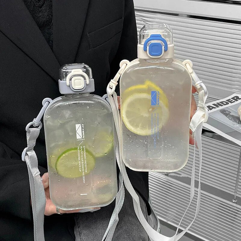 Square Transparent Water Bottle Portable