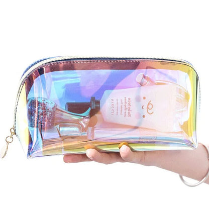 Semicircle Travel Buggy Bag Portable Dumpling Shaped Transparent Wash Bag