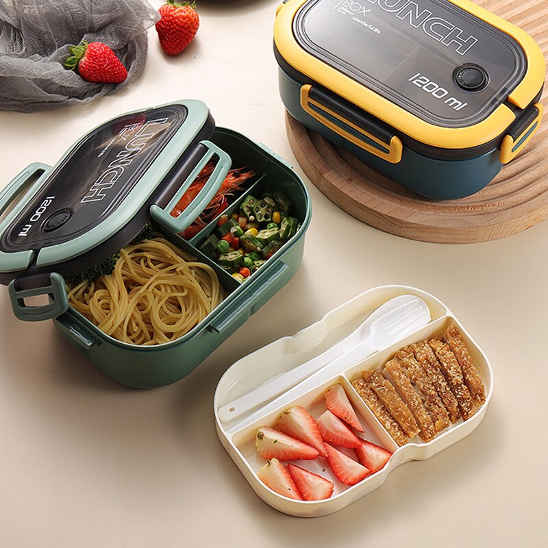 Single Double-layer Lunch Box Portable