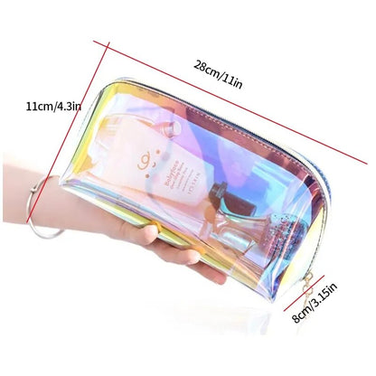 Semicircle Travel Buggy Bag Portable Dumpling Shaped Transparent Wash Bag