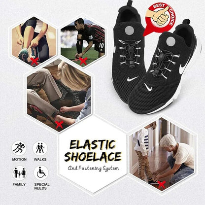 Sneaker ShoeLaces Elastic No Tie Shoe Laces Stretching Lock Lazy Quick Rubber Shoestrings