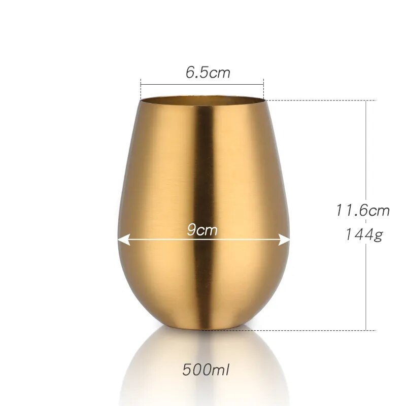 Stainless Steel Beer Wine Cup Rose Gold Beer Tumbler