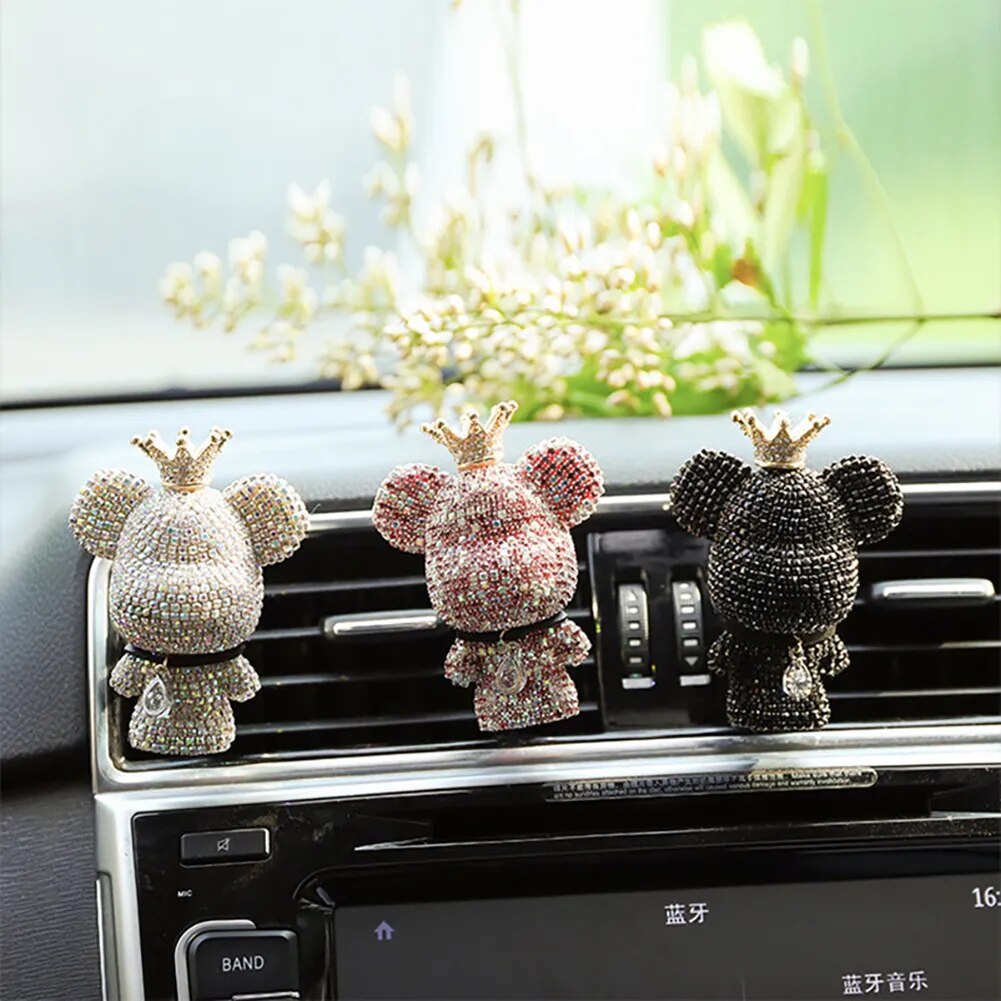 Cute Bear Car Fragrance Perfume Clip Air Bears Aroma Car Decoration Air Fresher