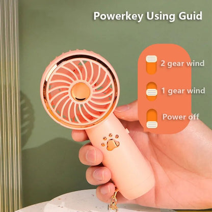 Mini Portable Fan USB Rechargeable Hand