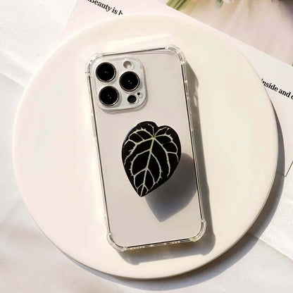 Plant Socket Folding Grip Tok Pretty Leaf Acrylic Phone Holder