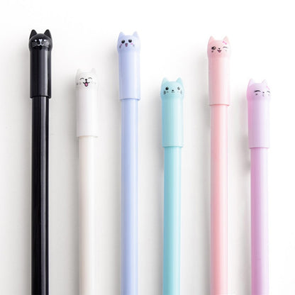 Kawaii Cat Gel Pen 0.38mm 6PCS/set