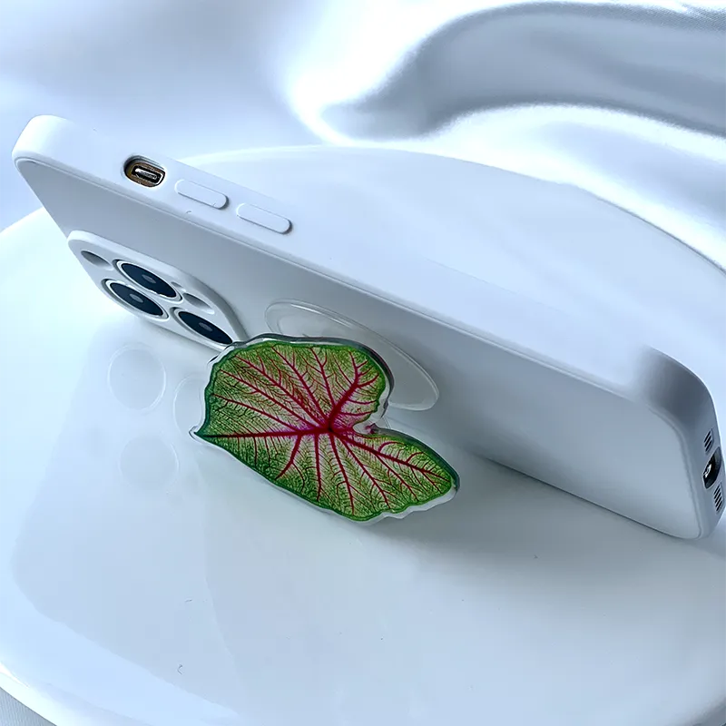 Folding Grip Tok Pretty Leaf Acrylic Phone Holder
