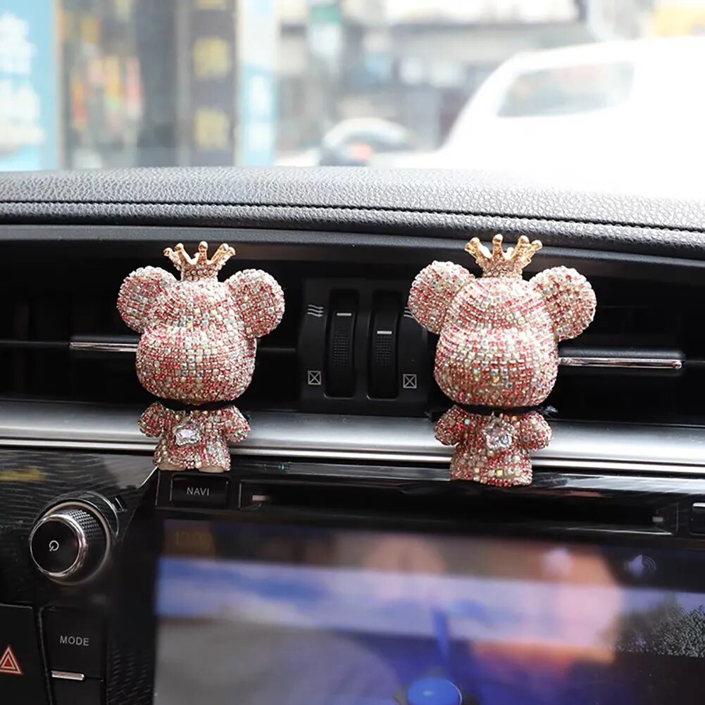 Cute Bear Car Fragrance Perfume Clip Air Bears Aroma Car Decoration Air Fresher