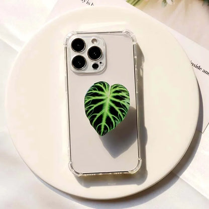 Plant Socket Folding Grip Tok Pretty Leaf Acrylic Phone Holder