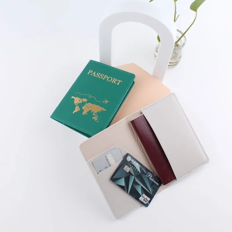 Simple Fashion Passport Cover World Map