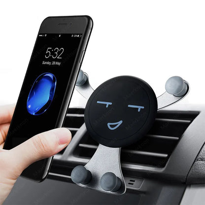 Cute face Car Phone Holder Air Vent Clip Smartphone