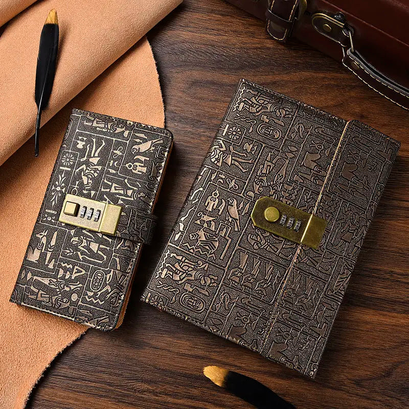 Code With Lock Diary Book Notepad Journal