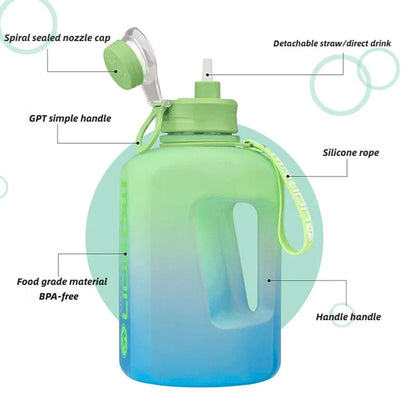 For Him Sports Water Bottle Outdoor Fitness Kettle Gradient