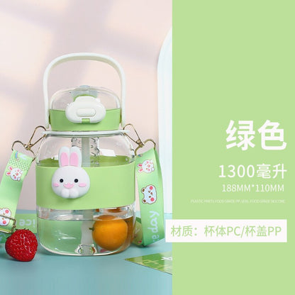 Cartoon Doll Cute Water  Water Bottles Convenient Strap