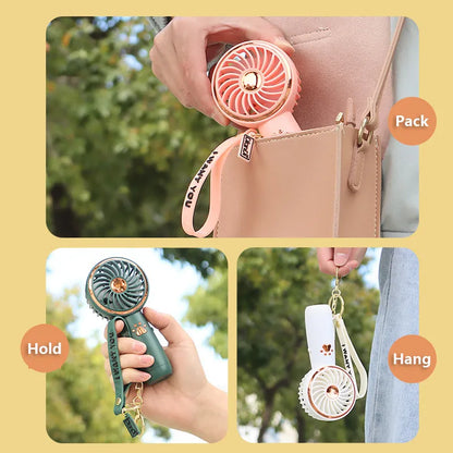 Mini Portable Fan USB Rechargeable Hand