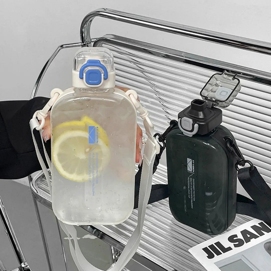 Square Transparent Water Bottle Portable