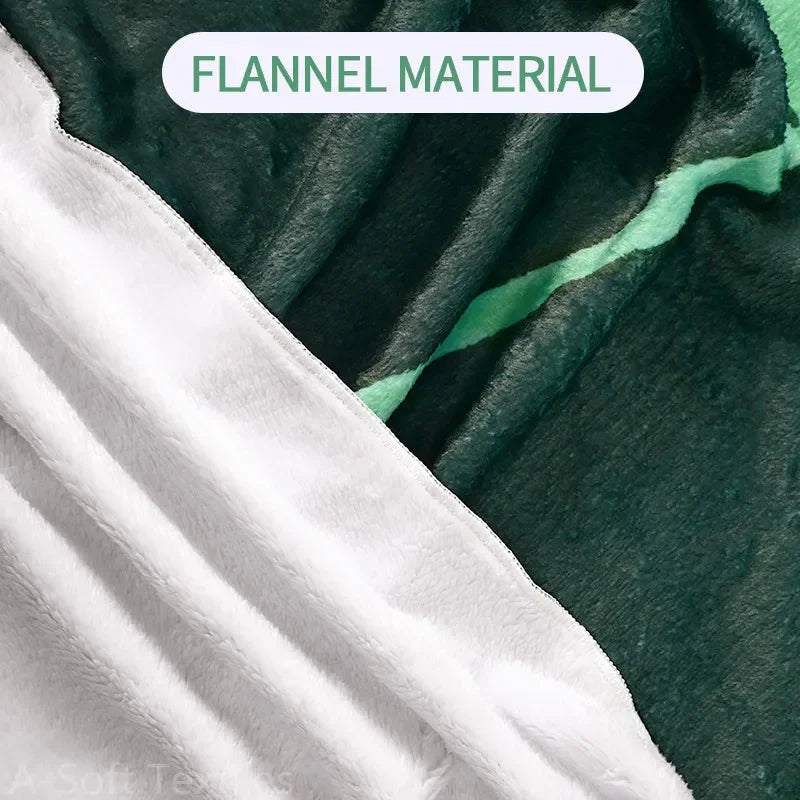 Soft Giant Leaf Blanket for Bed Sofa Gloriosum Plant Blanket