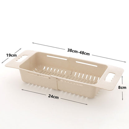 Dish Drainer Sink Drain Basket Adjustable