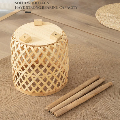 Bamboo Woven Flower Pot with Stand