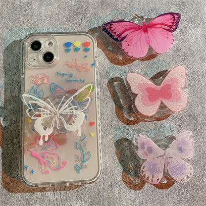 Cute 3D Butterfly Bracket Phone Grip