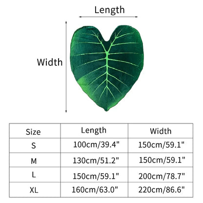 Soft Giant Leaf Blanket for Bed Sofa Gloriosum Plant Blanket