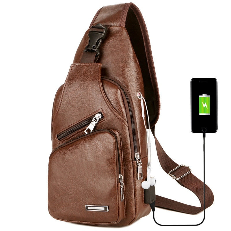 For Him Traveling Chest Bag With Headset Hole