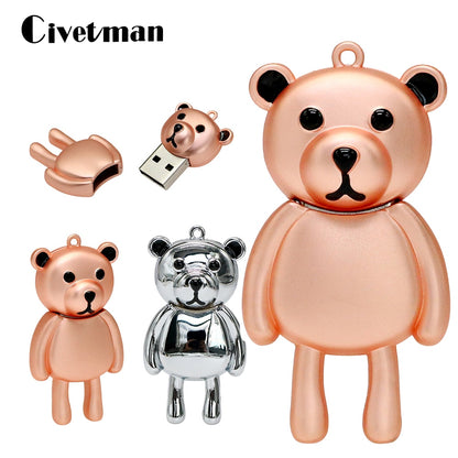 Cute Pen Drive Teddy Bear USB Flash Drive 64GB